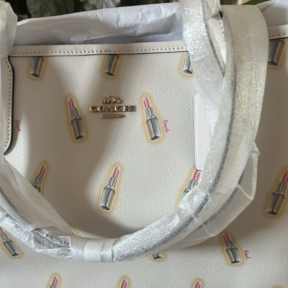 COACH LIPSTICK CITY TOTE NEW AUTHENTIC 13x11 - Picture 2 of 13